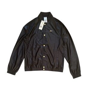 NWT Reebok BB Gold Snap Jacket Black Men’s Size S